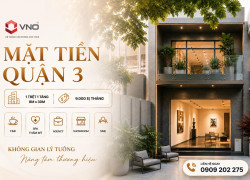 Mặt tiền Quận 3 – 1 trệt 1 tầng – Diện tích 8m x 30m | VNO 139A Pasteur