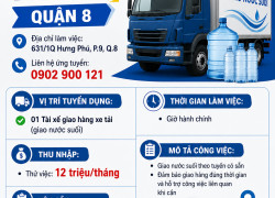 TUYỂN 1 TÀI XẾ GIAO HÀNG XE TẢI QUẬN 8