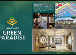 ĐẦU TƯ SHOPHOUSE VINHOMES GREEN PARADISE CẦN GIỜ – ĐÓN ĐẦU SIÊU ĐÔ THỊ BIỂN 3.000HA DTXD 307,7m2 GIÁ CHỈ TỪ 14,85 TỶ
