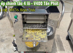 MÁY ÉP CHANH TẮC CÔNG NGHIỆP V400 TẤN PHÁT - MÁY VẮT QUẤT 4 LÔ TỰ CUỐN TẮC
