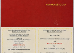ĐÀO TẠO VÀ CẤP CHỨNG CHỈ SƠ CẤP CHUYÊN NGÀNH VẬN TẢI ĐƯỜNG BỘ