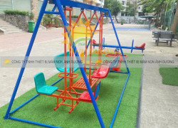 Xích đu 3 dạng mầm non 8 chỗ ngồi