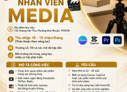 PHONG THUỶ ARACA TUYỂN NHÂN VIÊN MEDIA TP.HCM