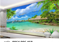 Tranh gạch 3d phong cảnh bờ biển - DFX33