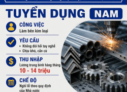 TUYỂN NHÂN VIÊN SẢN XUẤT GIA CÔNG KIM LOẠI