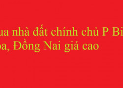 Mua nhà đất chính chủ P Biên Hòa, Đồng Nai giá cao