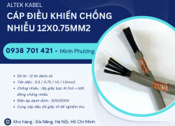 Cáp điều khiển 12 lõi chống nhiễu giá tốt Bình Định, Phú Yên, Khánh Hòa, Huế