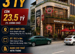 **Bán nhà mặt tiền số 17 Hồng Hà; phường 2, Tân Bình (10,2*8m) 5 tầng