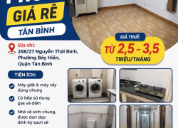 CHO THUÊ PHÒNG GIÁ RẺ – TÂN BÌNH