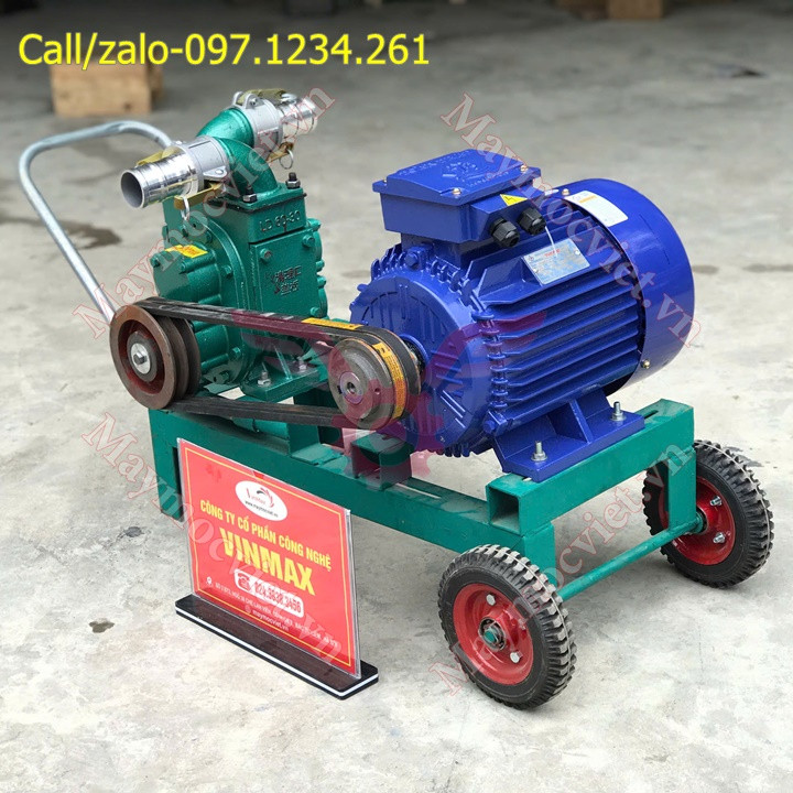 Bơm hút bùn 2 họng chống tắc 3 pha Turbo 5055