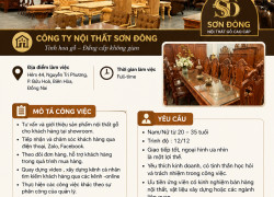 TUYỂN NHÂN VIÊN BÁN HÀNG NỘI THẤT GỖ BIÊN HÒA