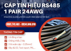 Cáp tín hiệu RS485 24AWG 1 Pair chuẩn  Altek Kabel