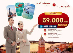 Vé TP.HCM đi Phú Quốc chỉ từ 59.000 VNĐ cùng Sun PhuQuoc Airways