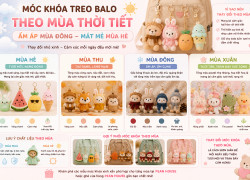 Móc Khóa Treo Balo Theo Mùa Thời Tiết – Ấm Áp Mùa Đông, Mát Mẻ Mùa Hè
