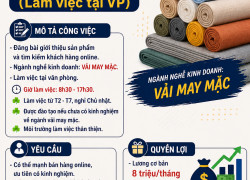 TUYỂN DỤNG NHÂN VIÊN SALE ONLINE (Làm việc tại VP Q11)