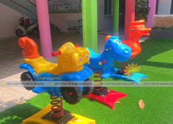 Thú nhún lò xo thiên nga cho bé mầm non, thú nhún lò xo trẻ em