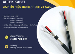 Cáp tín hiệu RS485 1 Pair 24AWG – Truyền tín hiệu ổn định Đà Nẵng, Huế, Bình Định
