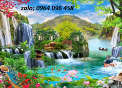 Tranh gạch 3d phong cảnh đồng quê - DXV89