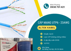 Cáp mạng UTP6 - 23AWG – Giải pháp kết nối mạng ổn định, tiết kiệm chi phí Đà Nẵng