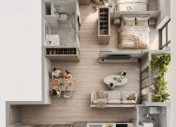 Sky Gemia mặt Tôn Đức Thắng - Căn góc 2PN 2WC View Quảng trường Xứ Đông