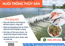 Phần mềm quản lý ao nuôi, nuôi trồng thủy sản