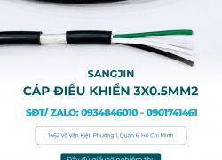 Cáp Sangjin 3x0.5mm2 giá tốt tại HCM, Bình Dương, Đồng Nai