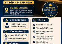 [LÀM NGAY] LỄ TÂN KHÁCH SẠN DĨ AN CŨ
