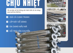 Ống Mềm Dẫn Hơi Nóng Chịu Áp Lực Ống mềm dẫn nhiệt lò hơi, Dây mềm inox chịu nhiệt, Ống mềm chịu nhiệt