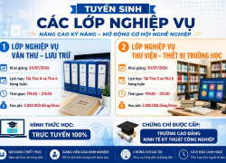 Chứng chỉ VĂN THƯ LƯU TRỮ - THIẾT BỊ TRƯỜNG HỌC