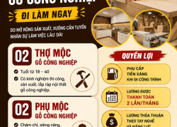 TUYỂN 4 THỢ MỘC GỖ CÔNG NGHIỆP HÓC MÔN