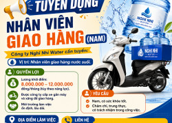 TUYỂN NHÂN VIÊN GIAO HÀNG NƯỚC SUỐI Q2