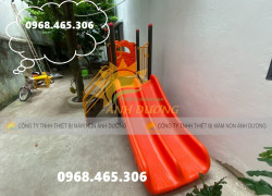 Cầu trượt trẻ em máng trượt đôi, cầu trượt ngoài trời trẻ em