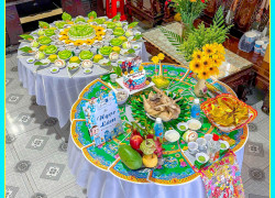 Mâm Cúng Mụ Xanh Lá Cho Bé Trai – Đầy Đủ Nghi Lễ, Trọn Vẹn Phúc Lành
