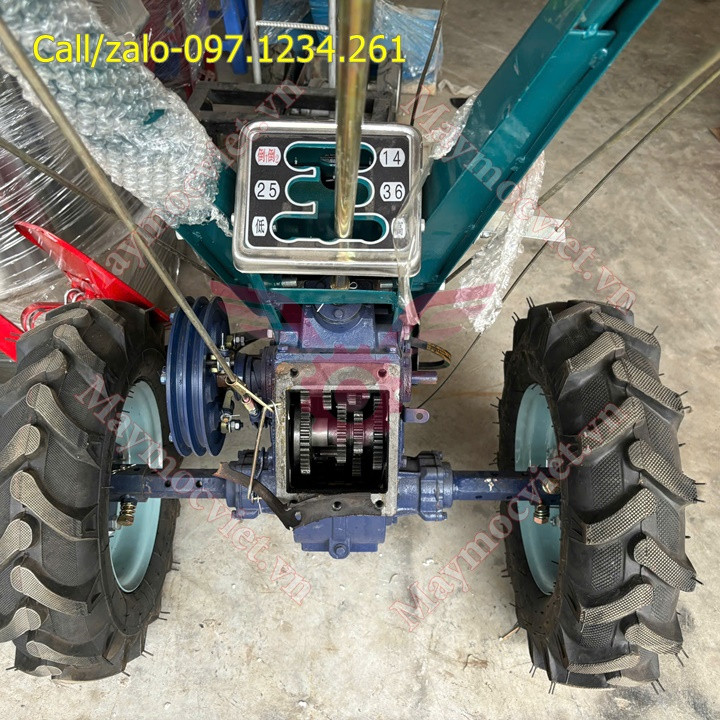 Máy xới đất ngồi lái GN61 Quế Hoa đủ phụ kiện
