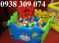 Nhà banh nhựa lắp ghép trẻ em, nhà banh nhựa mầm non
