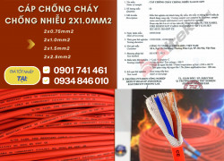 Cáp báo cháy 2x1.0 chống cháy, chống nhiễu sẵn Đà Nẵng, Huế, Quảng Trị
