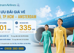 Khám phá Amsterdam với giá vé ưu đãi từ Vietnam Airlines