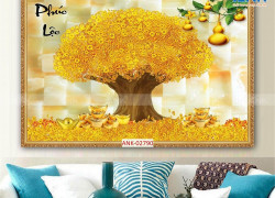 Tranh gạch 3d cây tiền vàng - NXC21