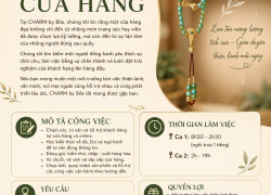 TUYỂN NỮ NHÂN VIÊN CỬA HÀNG CHARM BY BILA