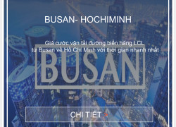 Giá cước vận tải đường biển hàng lẻ từ Busan về Hồ Chí Minh