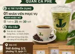TUYỂN 1 NHÂN VIÊN PHỤC VỤ QUẬN 11 [KO CẦN KN]