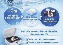 Cấp cứu cho máy trợ thính bị rơi vào nước