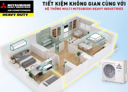 Lắp Điều hòa MULTI MITSUBISHI HEAVY dễ dàng khi sử dụng + linh hoạt