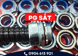 Ống ruột gà lõi thép bọc nhựa PVC và PG sắt, đầu bịt ống D20/D25/D32 Đà Nẵng, Hà Nội, HCM