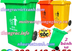 Thùng rác nhựa 100 lít nắp kín TR100