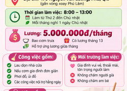 [BAO CƠM] CÔ PHỤ VIỆC NHÀ QUẬN 6
