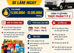 Tuyển Lái xe tải giao hàng tạp hóa trong khu vực Bình Chánh