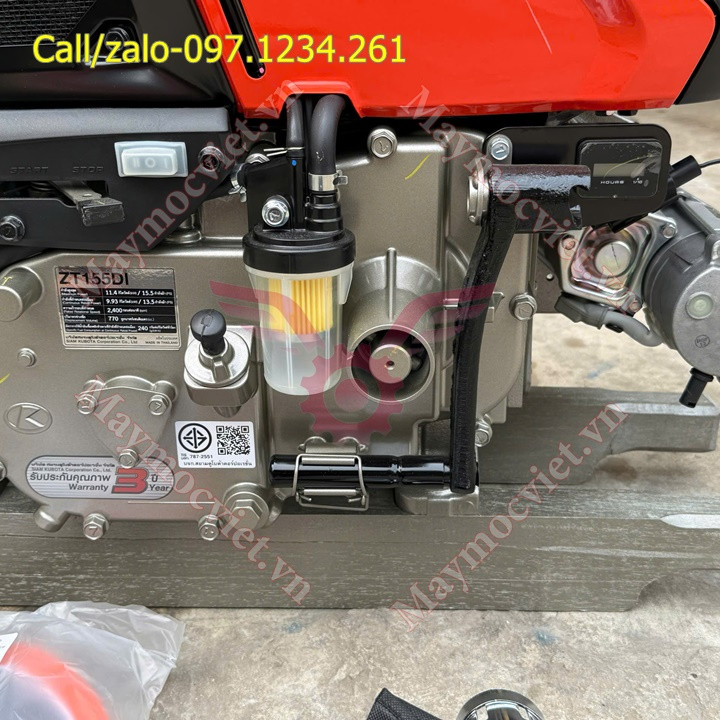 Động cơ nổ chạy dầu mát nước Kubota ZT155DIS