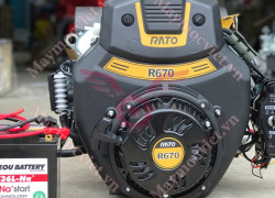Động cơ xăng đề điện Rato R670EH kèm ắc quy