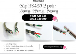 Cáp rs485 2 pair 18awg/ 2 pair 22awg/ 2 pair 24awg Altek Kabel